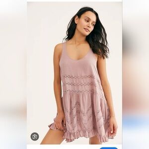 Free People Voile + Lace Trapeze Slip